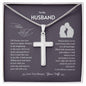 Rock of Faith Cross Necklace | Best Gift for Husband | Best Gift from Wife | Best Jewelry Gift for Husband | Jewelry for Husband