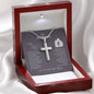Rock of Faith Cross Necklace | Best Gift for Husband | Best Gift from Wife | Best Jewelry Gift for Husband | Jewelry for Husband