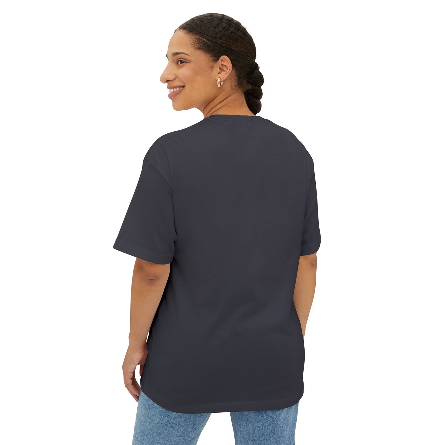 Dad Bod. Full Power Oversized Boxy Tee - Unisex Comic Graphic T-Shirt