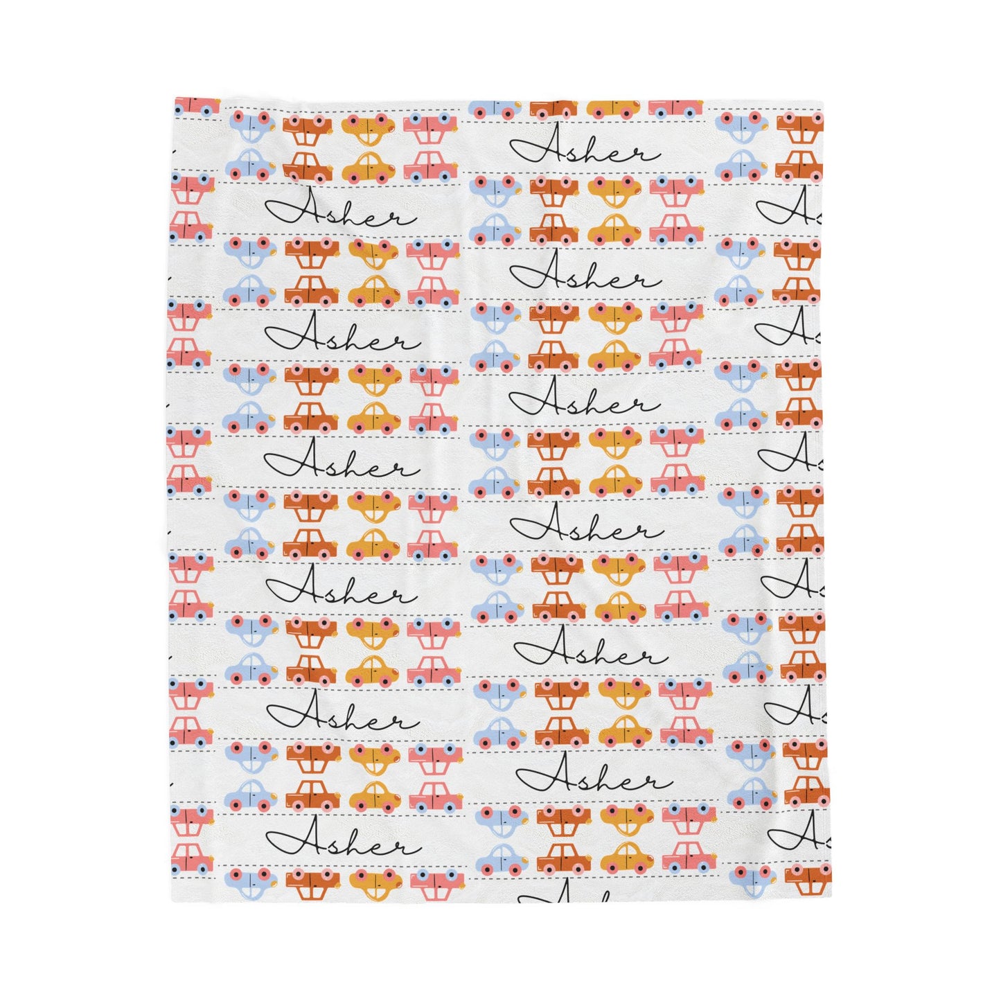 Personalized Velveteen Plush Blanket, Cozy Gifts for Baby Showers, Nursery Decor, Soft Throw Blanket, Custom Name Blanket, Birthday Gift