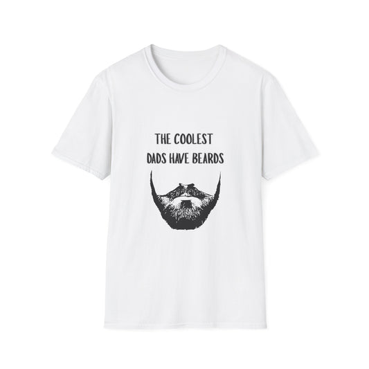 Coolest Dads Have Beards T-Shirt - Unisex Softstyle Tee for Father's Day
