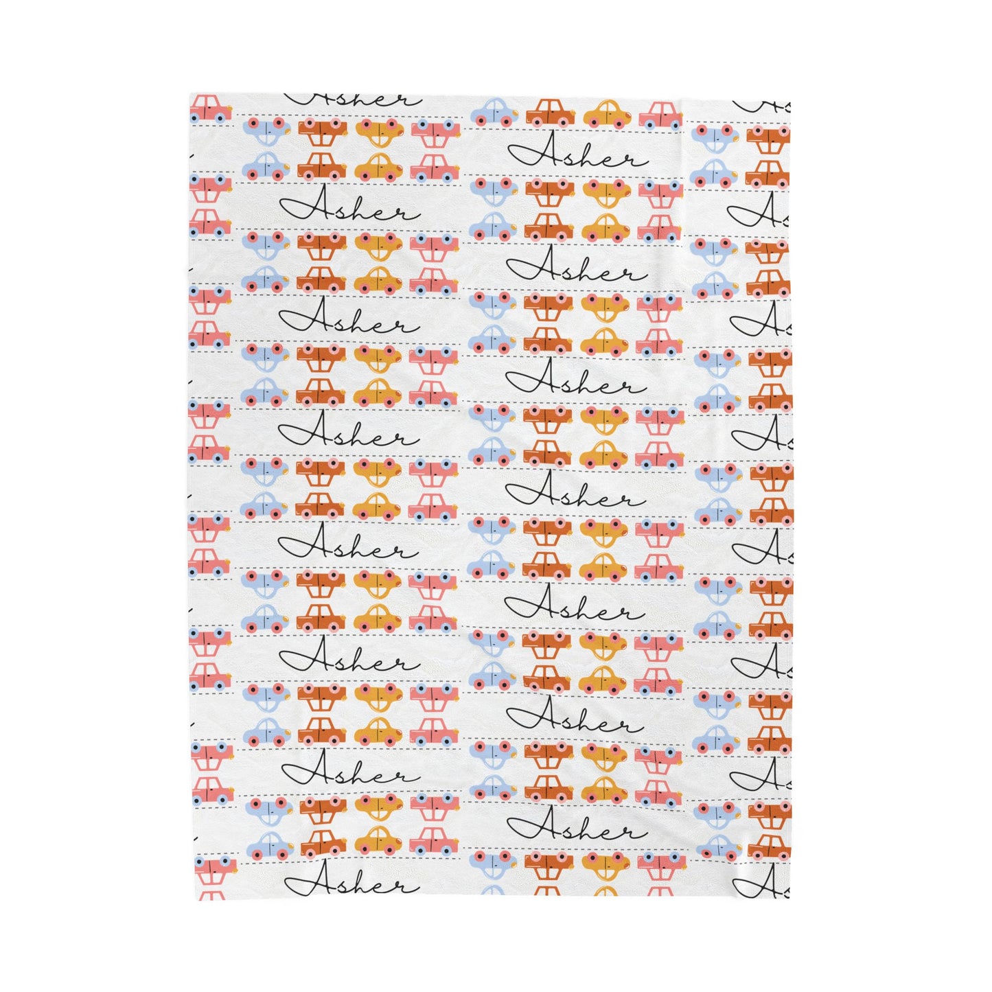 Personalized Velveteen Plush Blanket, Cozy Gifts for Baby Showers, Nursery Decor, Soft Throw Blanket, Custom Name Blanket, Birthday Gift