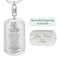 Dog Tag with Swivel Key Chain | To My Husband keychain | Best gift for Husband | Best gift for Anniversary