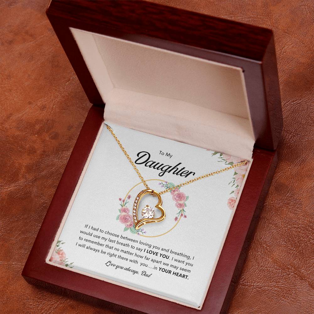 Dad's Forever Love Necklace | Best gift for daughter | Best gift from Dad | Gift gift for daughters birthday | Best Jewelry gift for daughter | Best gift for graduation