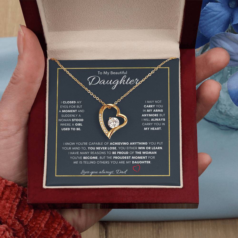A Fathers Joy Necklace | Forever Love Necklace |  Gift for daughters birthday | Gift for daughters Graduation | Gift from Dad 😊❤️