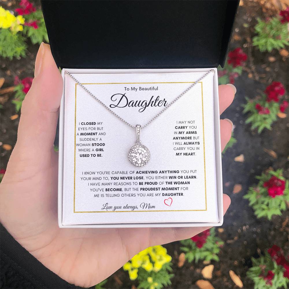 Mom's Inspiration Necklace| Eternal Hope Necklace | Gift for daughters birthday | Gift for daughters Graduation | Gift from Mom 😊 👏