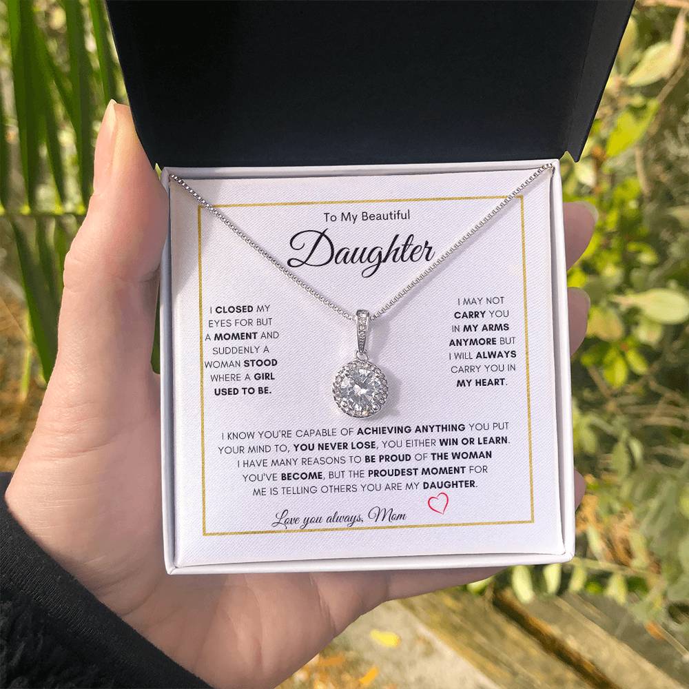 Mom's Inspiration Necklace| Eternal Hope Necklace | Gift for daughters birthday | Gift for daughters Graduation | Gift from Mom 😊 👏