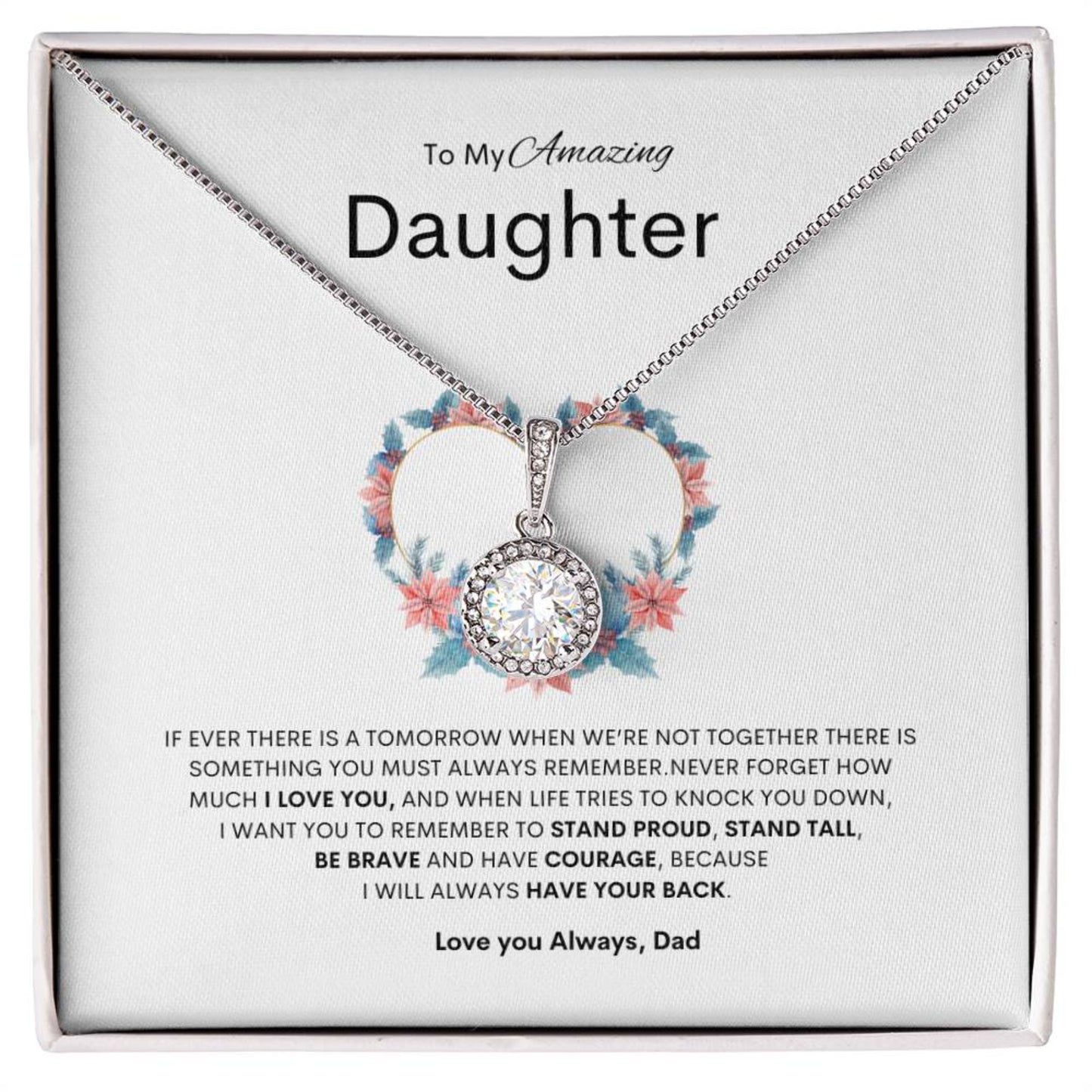 Mom's Guiding Love Eternal Hope Necklace | Best gift for daughter | Best gift for daughters birthday | Best gift for daughters graduation | Best gift from Dad ❤️ 👨‍👧