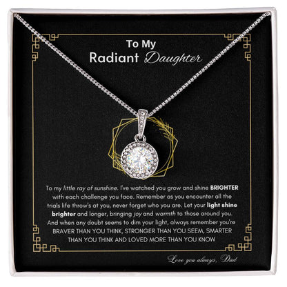 Radiant Hope Daughter Necklace | Gift for Daughter | Eternal Hope Necklace | Gift from Dad