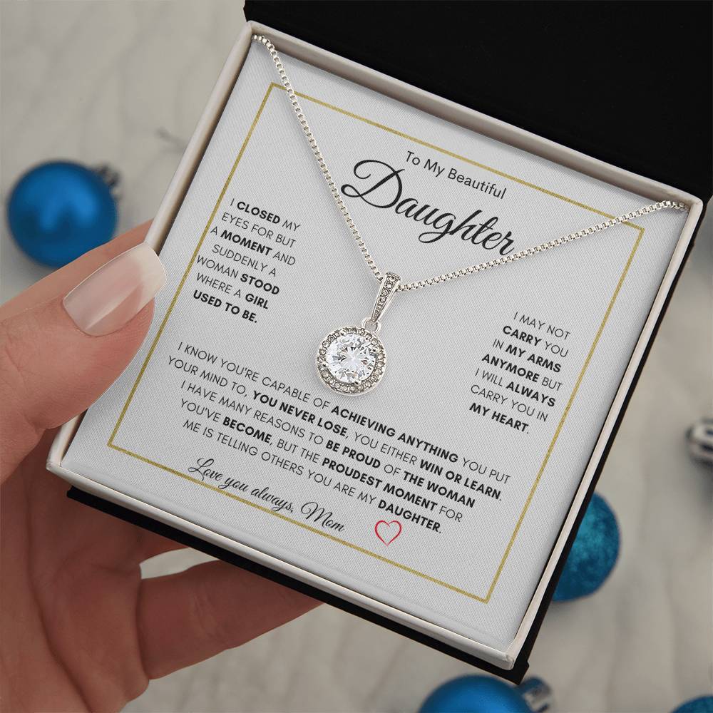 Mom's Inspiration Necklace| Eternal Hope Necklace | Gift for daughters birthday | Gift for daughters Graduation | Gift from Mom 😊 👏