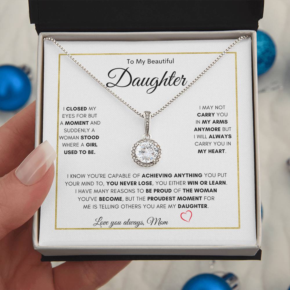 Mom's Inspiration Necklace| Eternal Hope Necklace | Gift for daughters birthday | Gift for daughters Graduation | Gift from Mom 😊 👏