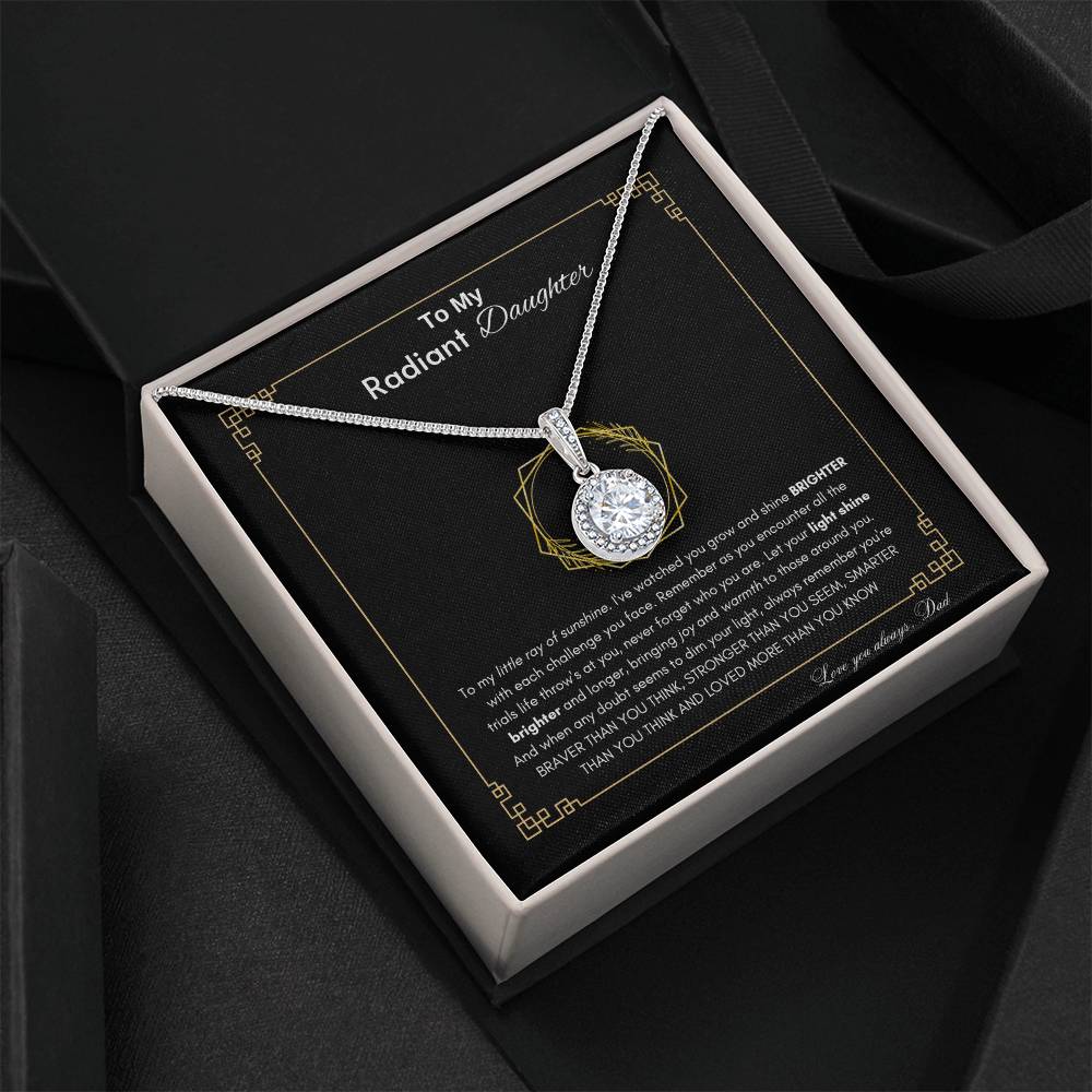 Radiant Hope Daughter Necklace | Gift for Daughter | Eternal Hope Necklace | Gift from Dad