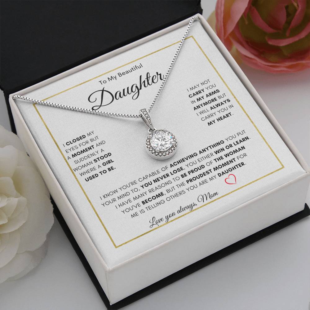 Mom's Inspiration Necklace| Eternal Hope Necklace | Gift for daughters birthday | Gift for daughters Graduation | Gift from Mom 😊 👏