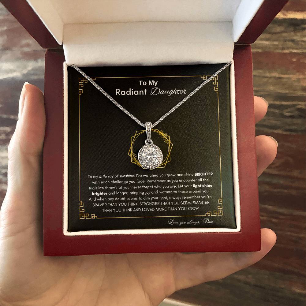 Radiant Hope Daughter Necklace | Gift for Daughter | Eternal Hope Necklace | Gift from Dad