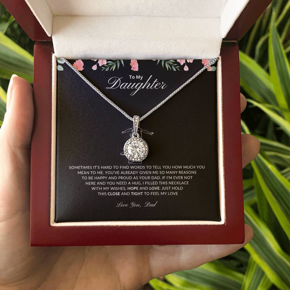 Dad's Hug Necklace  | Best gift from Mom | Best gift for daughters graduation | Best gift for daughters birthday | Eternal Hope Necklace