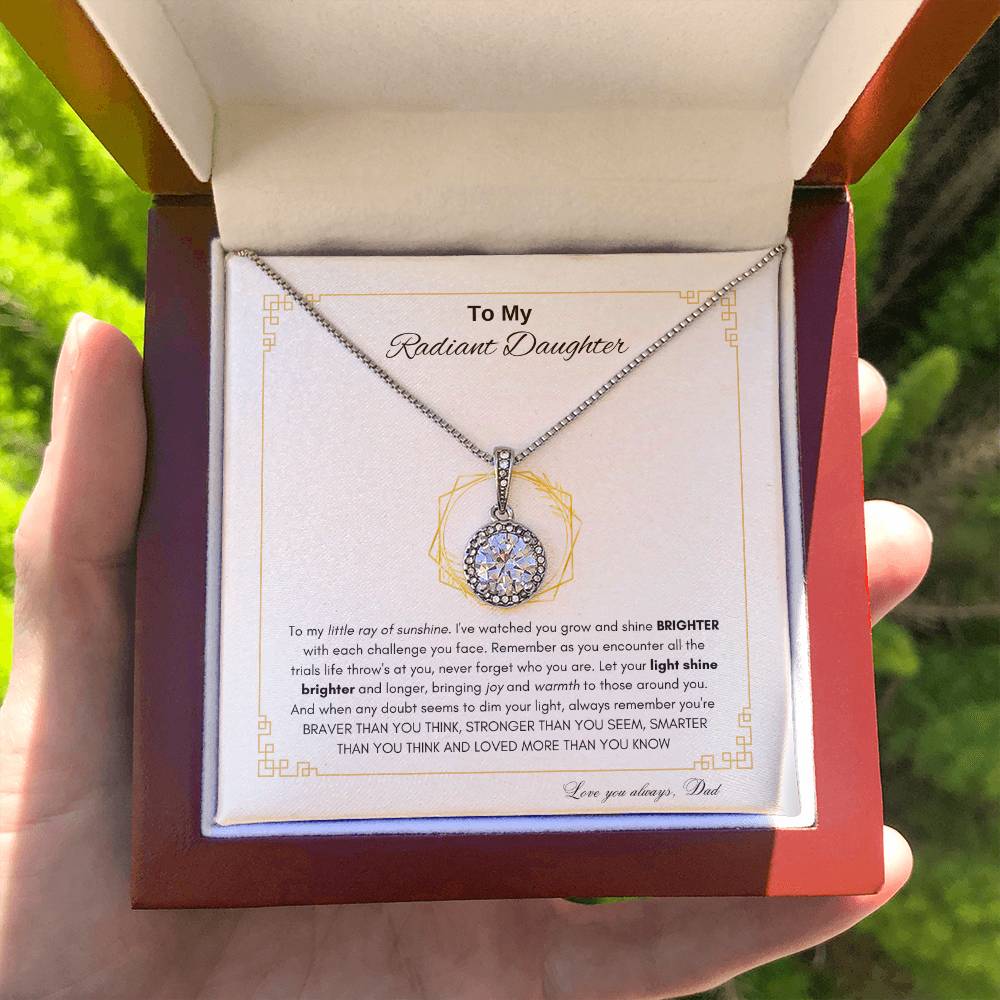 Radiant Daughter Necklace | Radiant Beauty Necklace for daughter | Gift from Dad to daughter