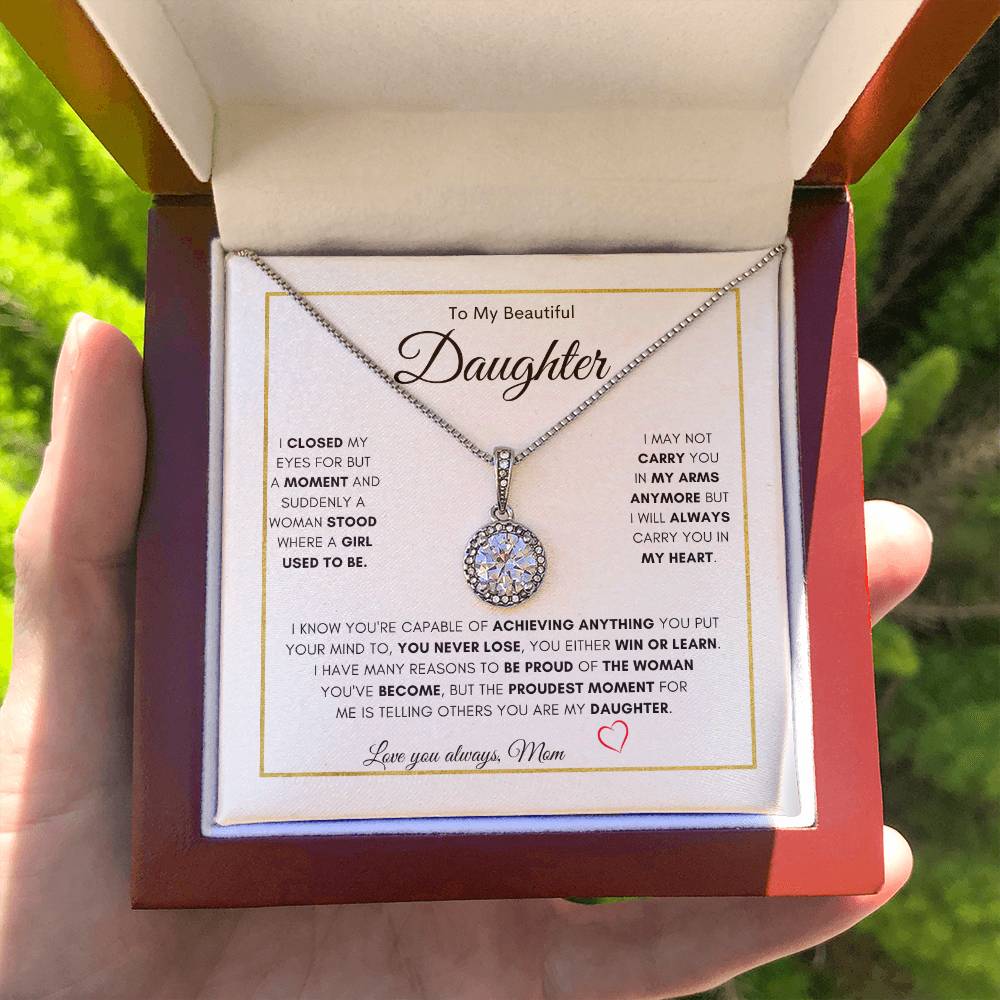 Mom's Inspiration Necklace| Eternal Hope Necklace | Gift for daughters birthday | Gift for daughters Graduation | Gift from Mom 😊 👏
