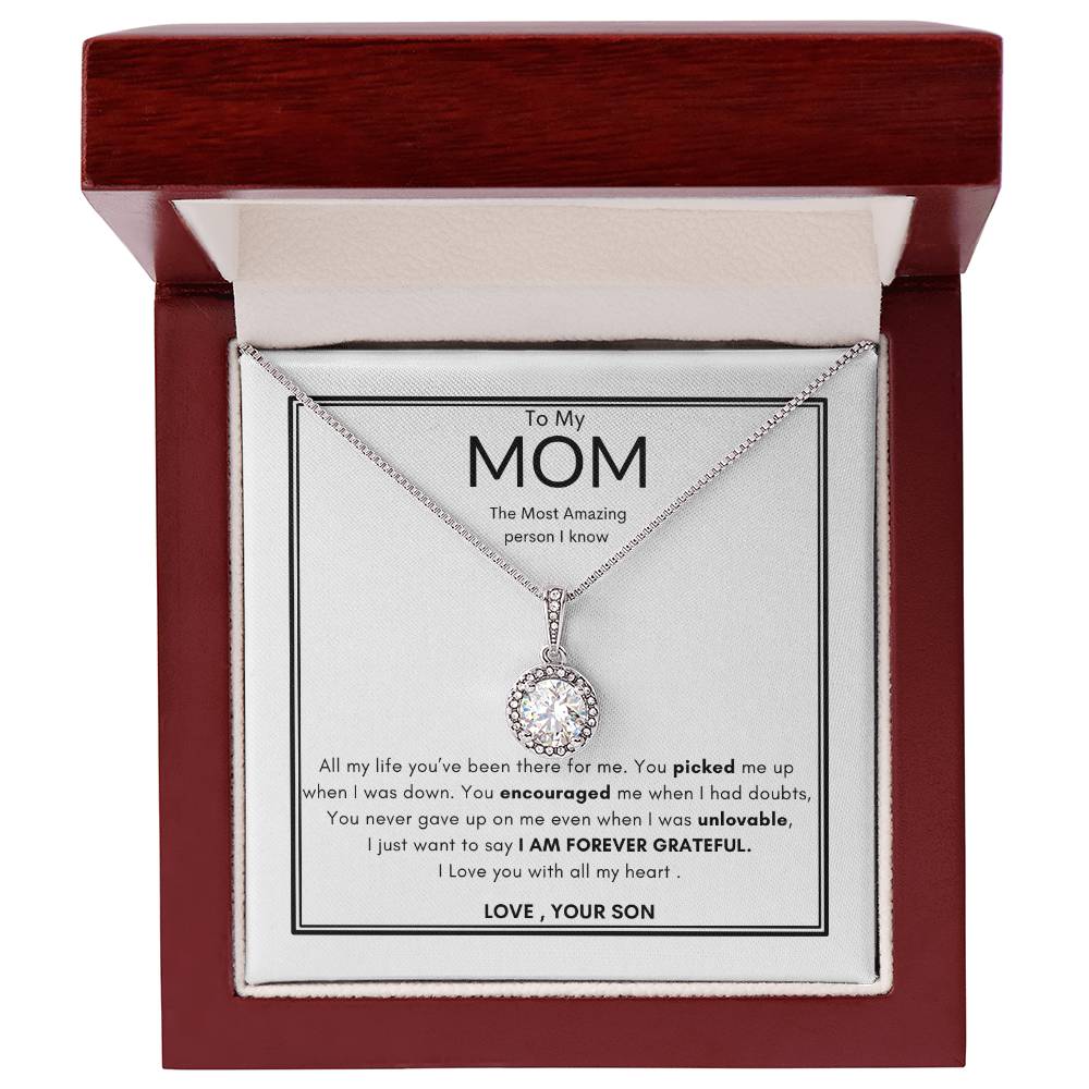 Grateful Son Necklace | Best Necklace for Mom | Best Gift for Mothers day | Best Gift from Son | Best Jewelry gift for Mom | Best Heart felt gift for mom