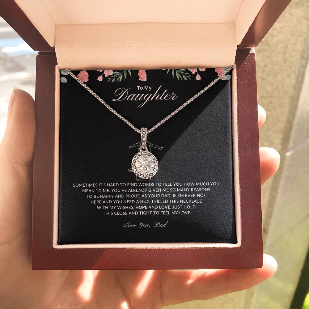 Dad's Hug Necklace  | Best gift from Mom | Best gift for daughters graduation | Best gift for daughters birthday | Eternal Hope Necklace