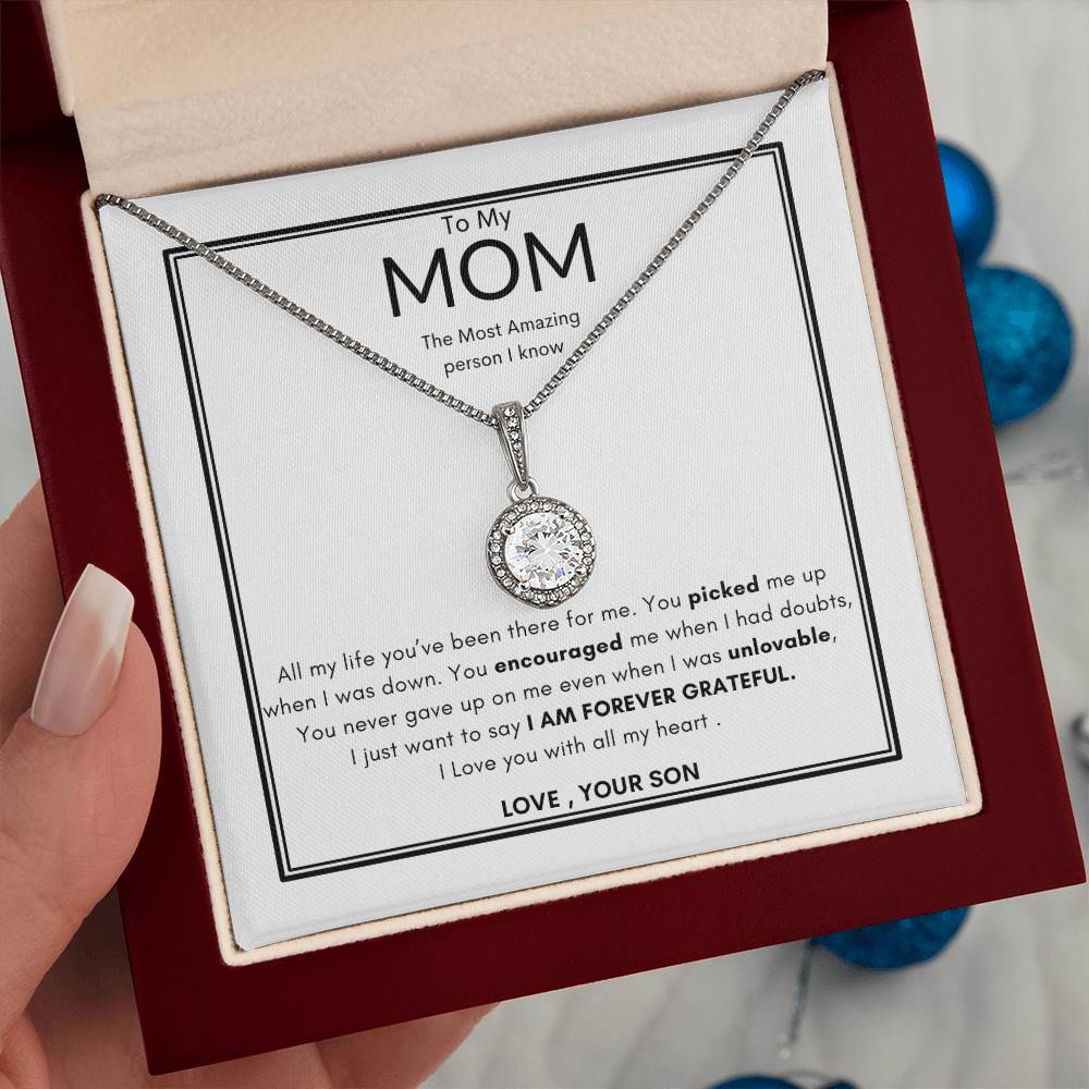 Grateful Son Necklace | Best Necklace for Mom | Best Gift for Mothers day | Best Gift from Son | Best Jewelry gift for Mom | Best Heart felt gift for mom