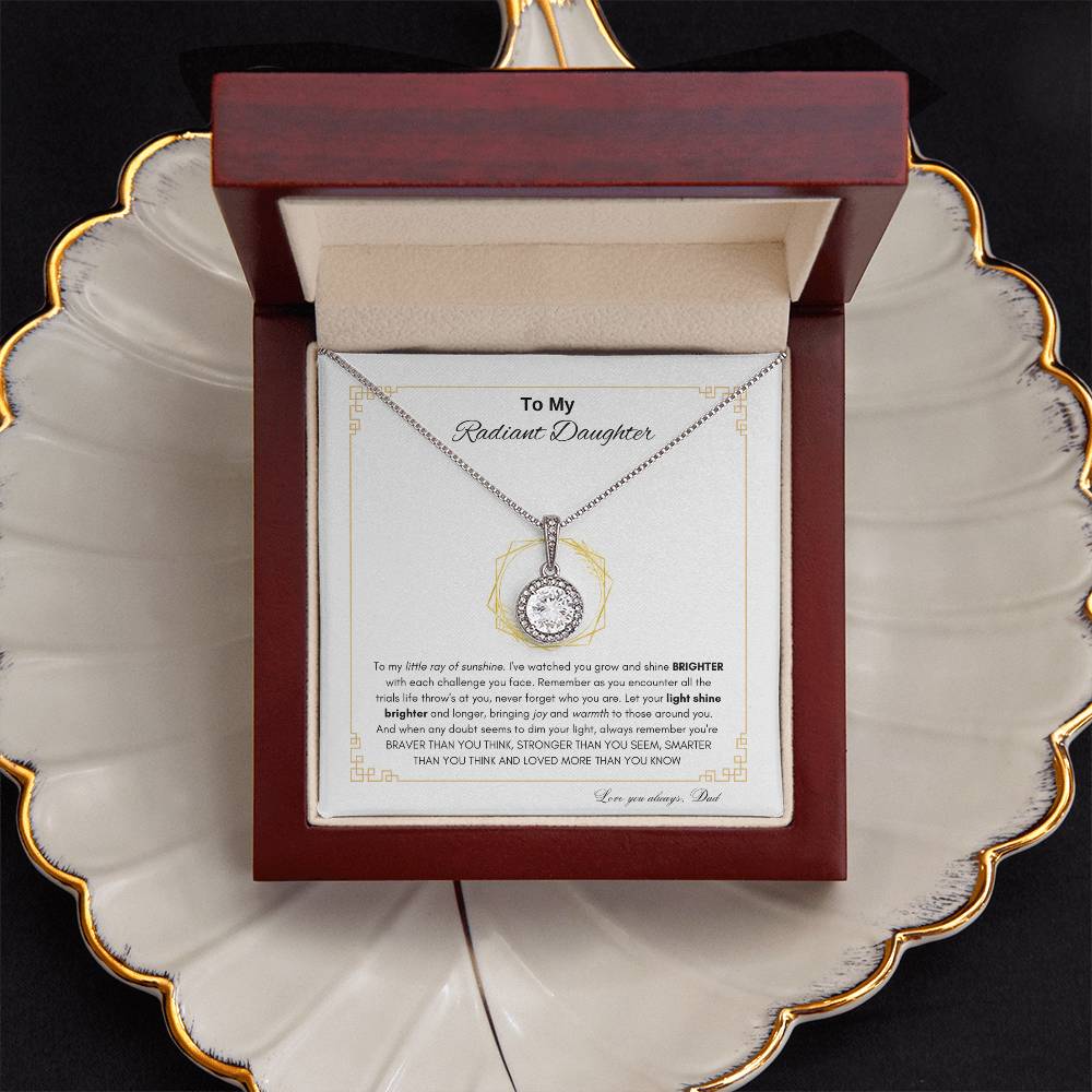 Radiant Daughter Necklace | Radiant Beauty Necklace for daughter | Gift from Dad to daughter