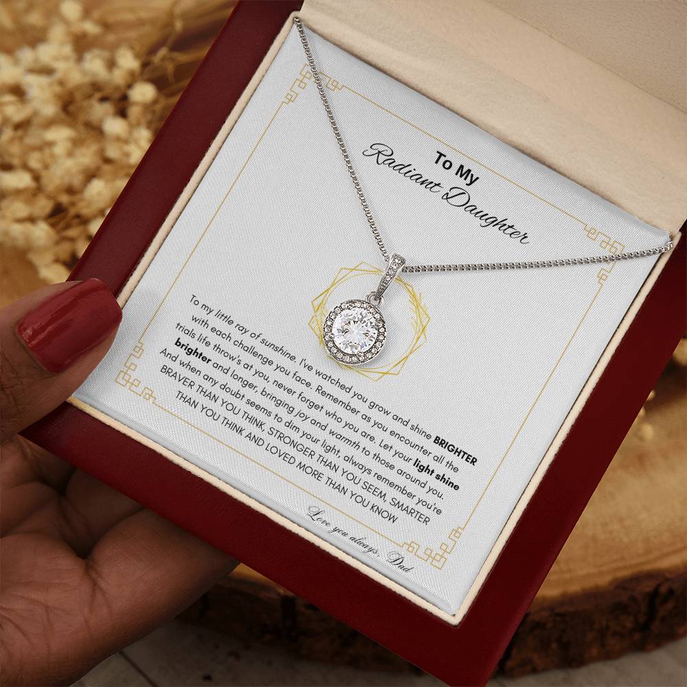Radiant Daughter Necklace | Radiant Beauty Necklace for daughter | Gift from Dad to daughter