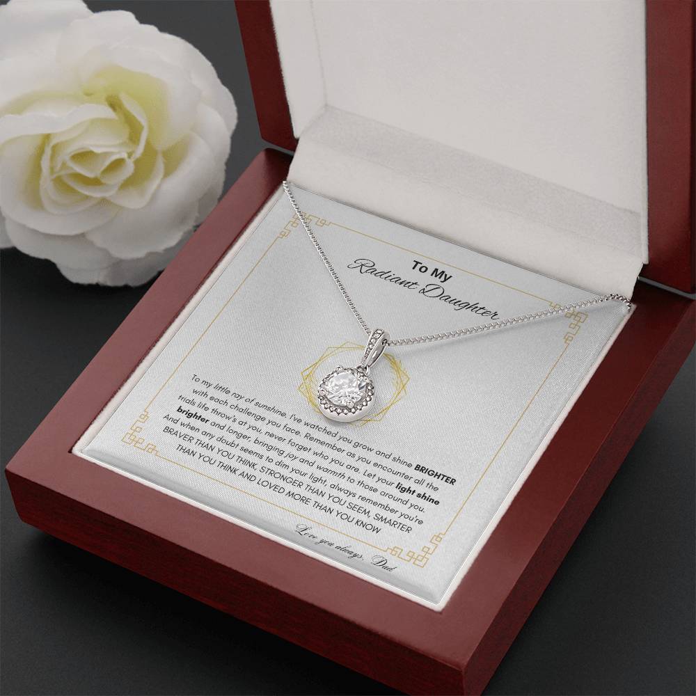 Radiant Daughter Necklace | Radiant Beauty Necklace for daughter | Gift from Dad to daughter