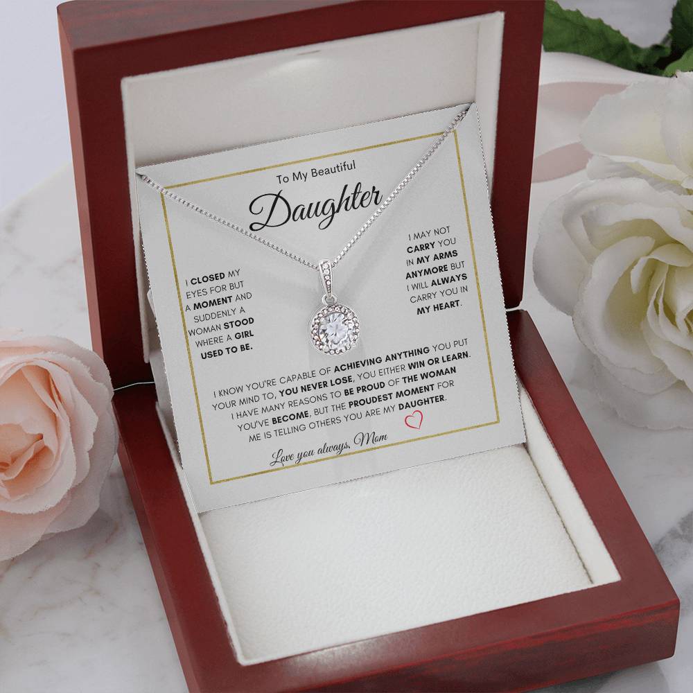 Mom's Inspiration Necklace| Eternal Hope Necklace | Gift for daughters birthday | Gift for daughters Graduation | Gift from Mom 😊 👏