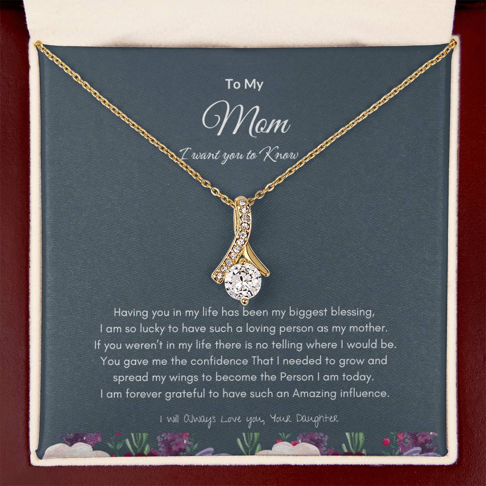 To My Mom Necklace | Best Gift for Mom | Best Gift for Mothers day | Best Gift from Daughter | Best Jewelry Gift for Mom |