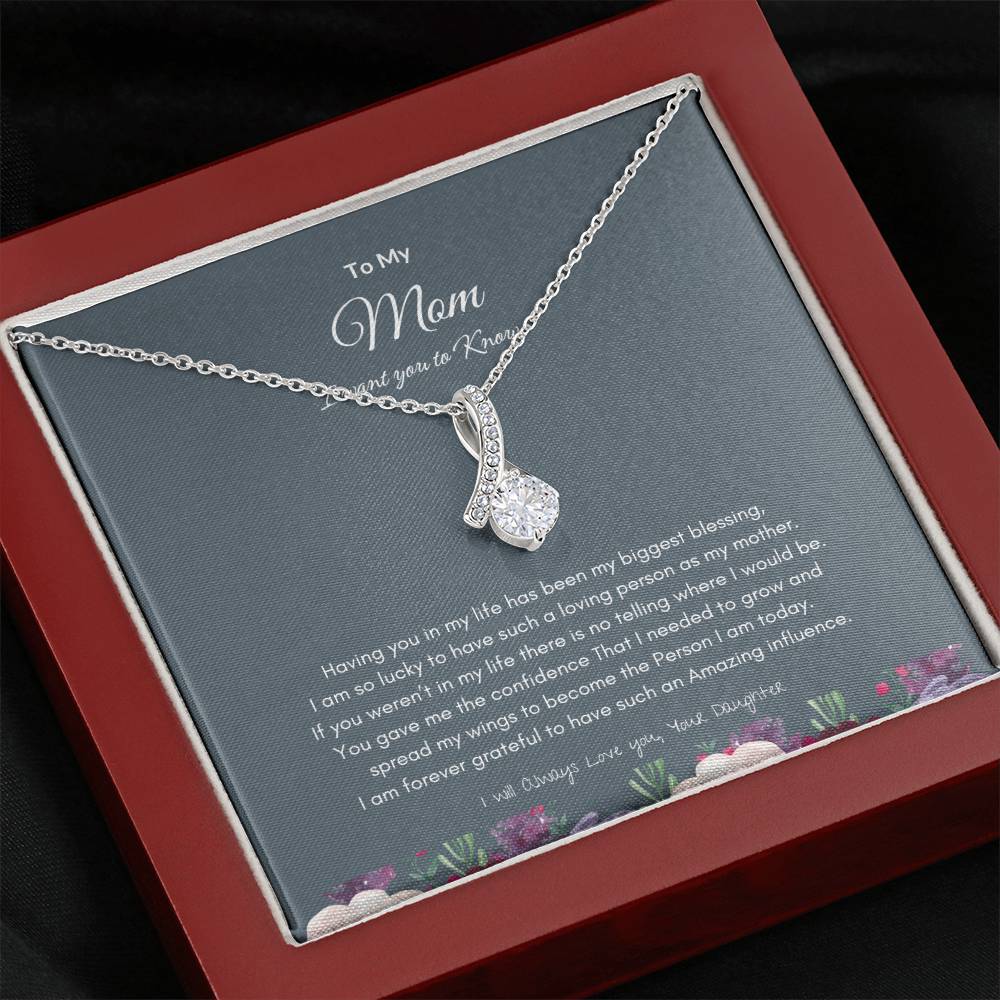 To My Mom Necklace | Best Gift for Mom | Best Gift for Mothers day | Best Gift from Daughter | Best Jewelry Gift for Mom |