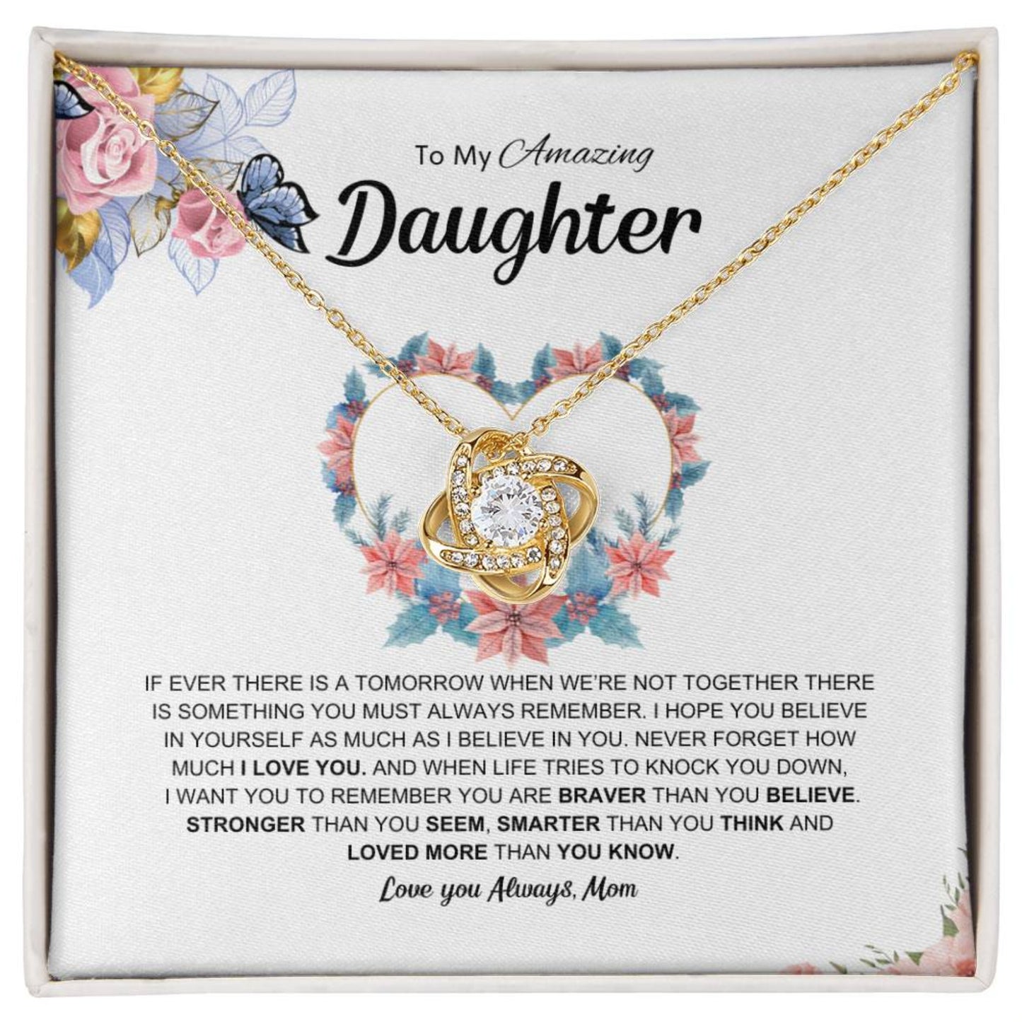 Valiant Love | Love knot Necklace | Best gift for daughter | Best gift for daughters birthday | Best gift for daughters graduation | Best gift from Mom ❤️👩‍👧