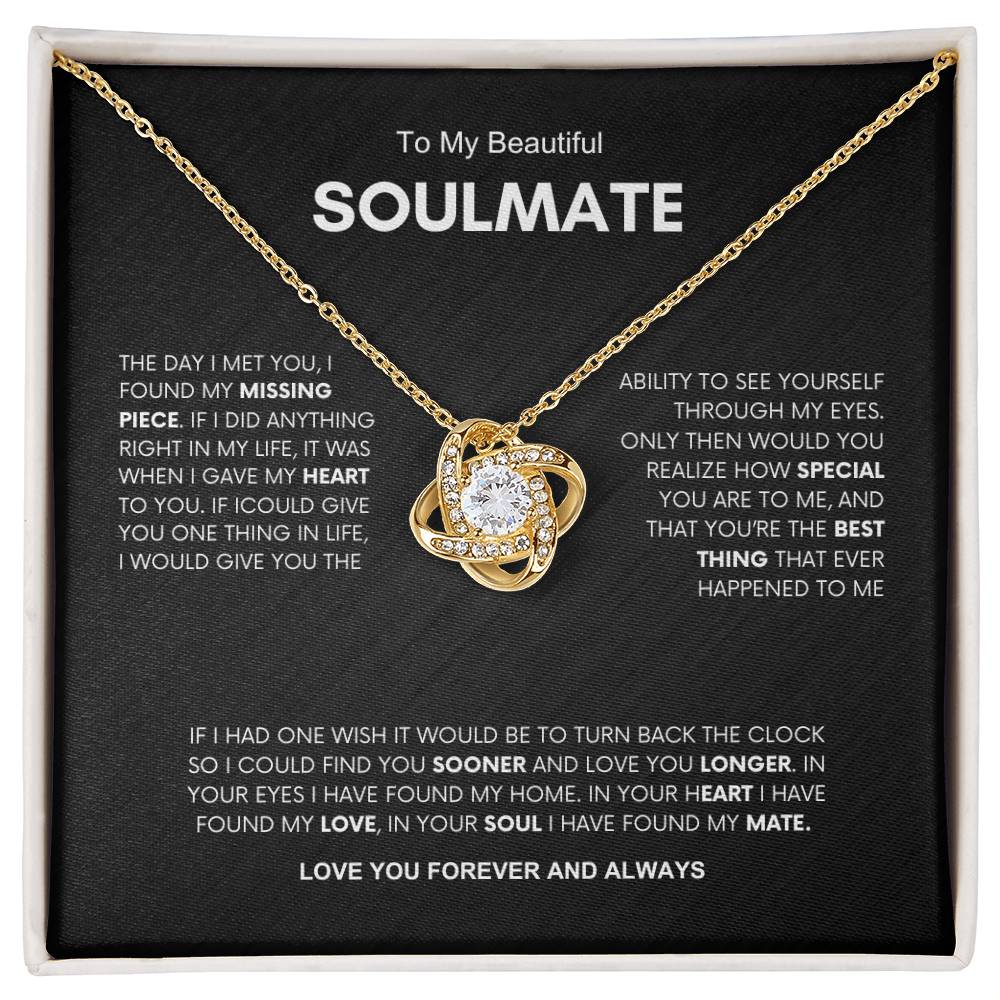 To My Soulmate  | Love Knot Necklace | Best gift for Wife | Best Gift for Spouse | Best Gift for Wedding Anniversary | Best gift to say I love you❤️🫶