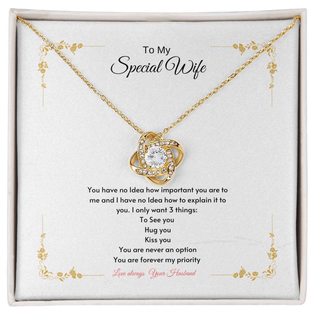 Special Wife Necklace | Special Love Necklace | Love Knot Necklace
