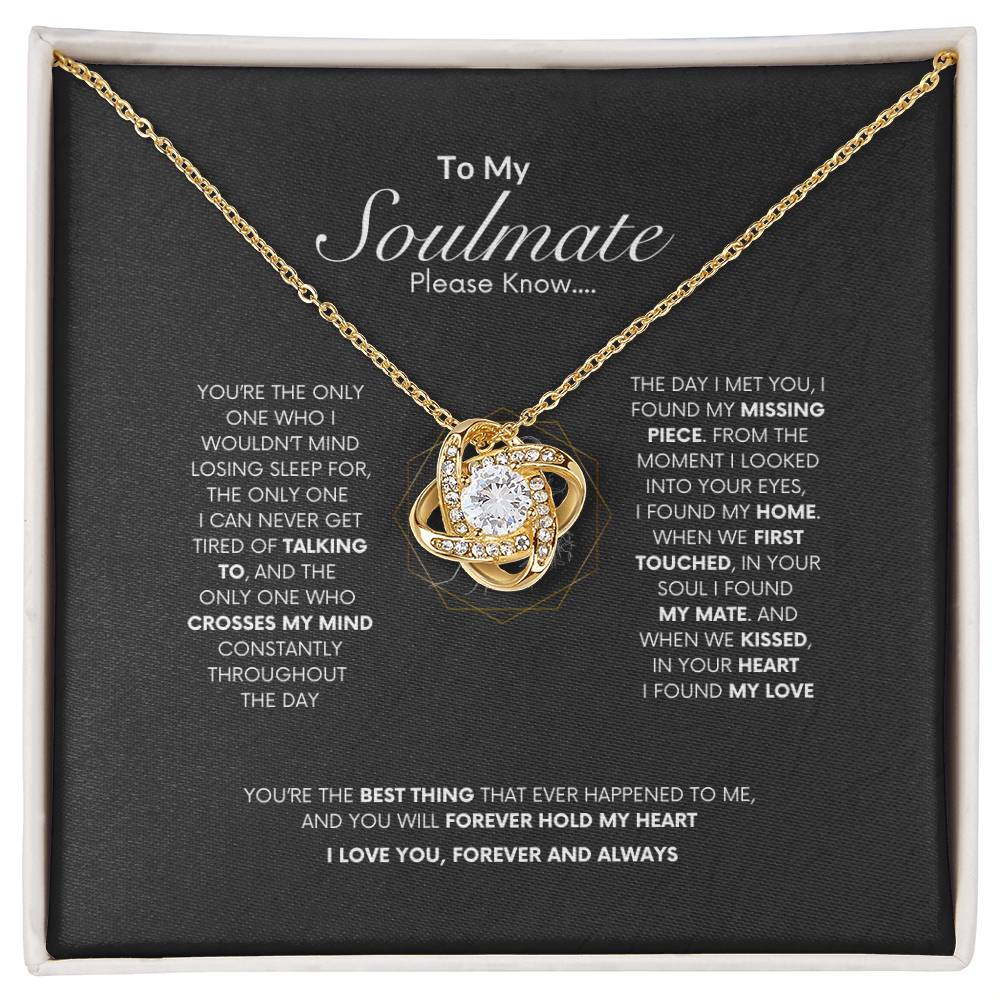 My Missing Piece  Necklace | Best Gift for Soulmate | Best Gift for Wife | Best Gift from Lover | Love Knot Necklace