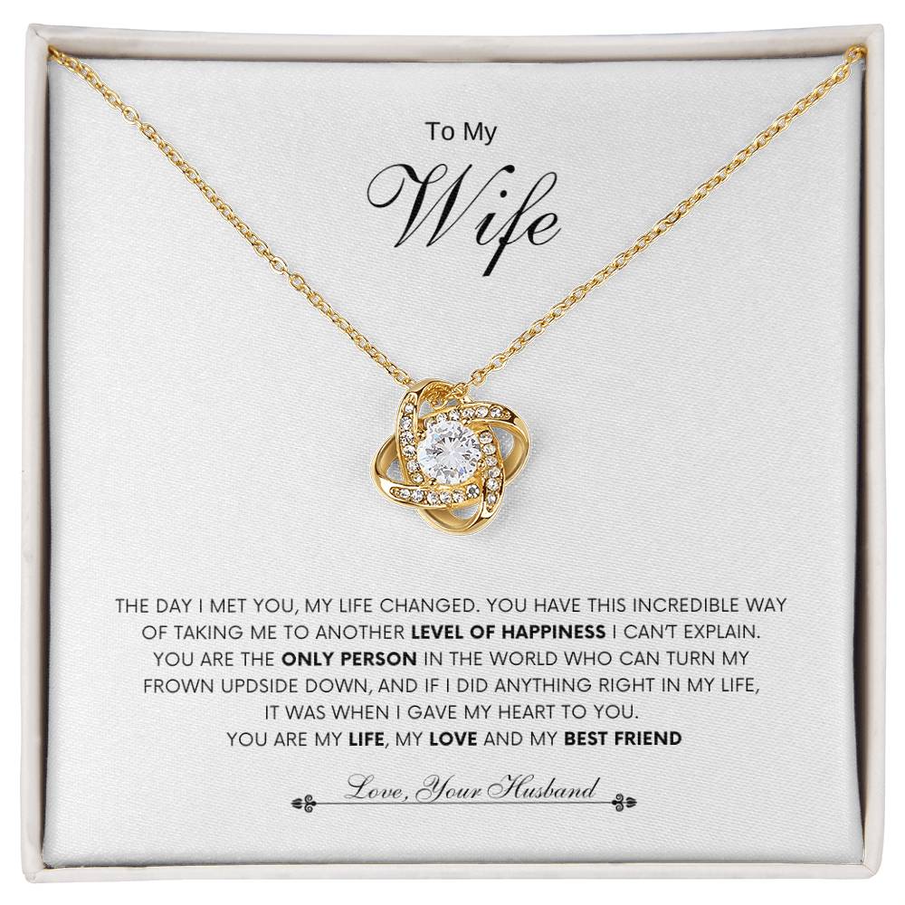 To My Wife | Love Knot  Necklace | Best Gift for Wife | Best Gift for Spouse | Best Gift for Marriage Anniversary | Best Gift for Lovers 💞