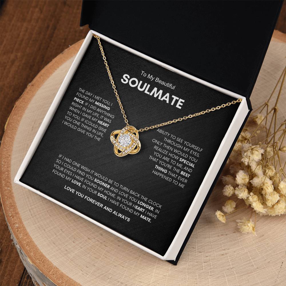 To My Soulmate  | Love Knot Necklace | Best gift for Wife | Best Gift for Spouse | Best Gift for Wedding Anniversary | Best gift to say I love you❤️🫶