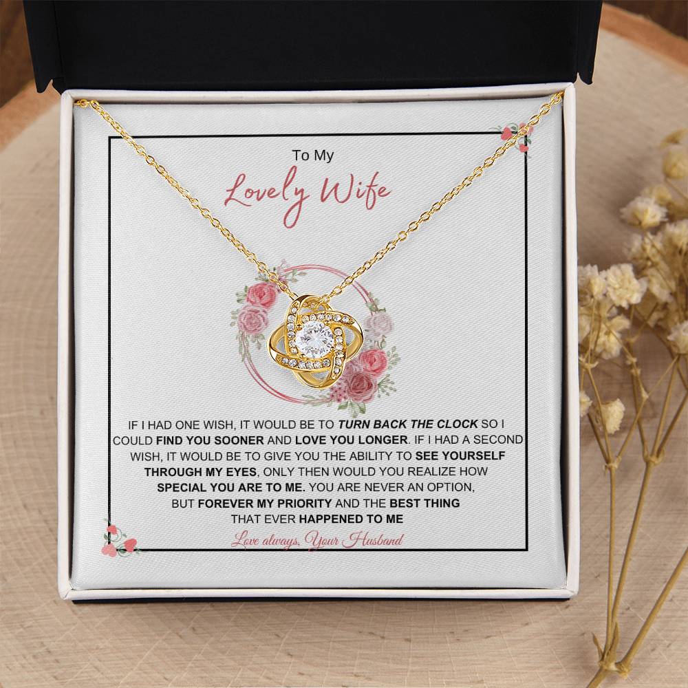 To My Lovely Wife l Love Knot Necklace | Best Gift for Soulmate | Best Gift for Spouse | Best Gift for Marriage Anniversary | Best Gift for Lovers 👩‍❤️‍👨🥰