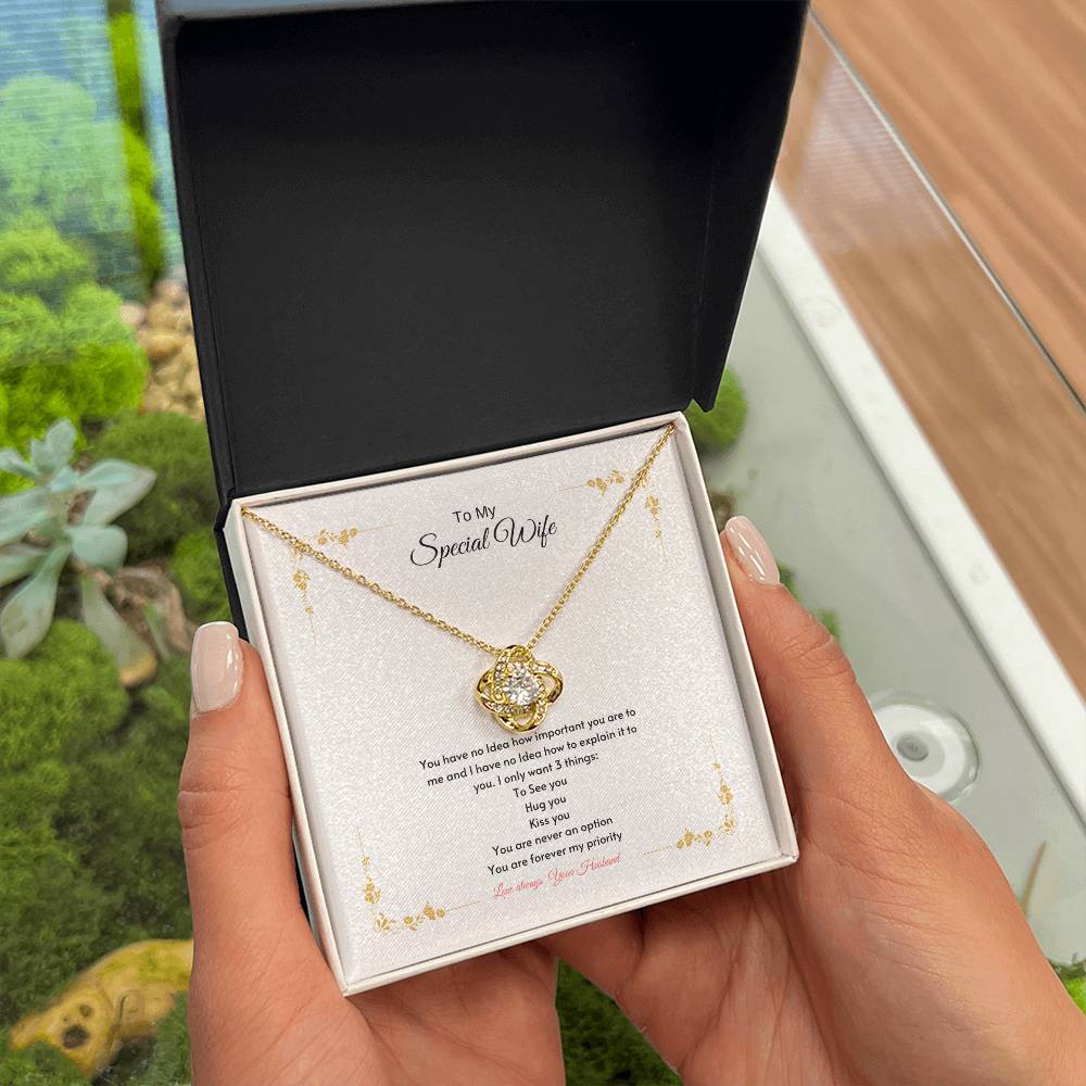 Special Wife Necklace | Special Love Necklace | Love Knot Necklace
