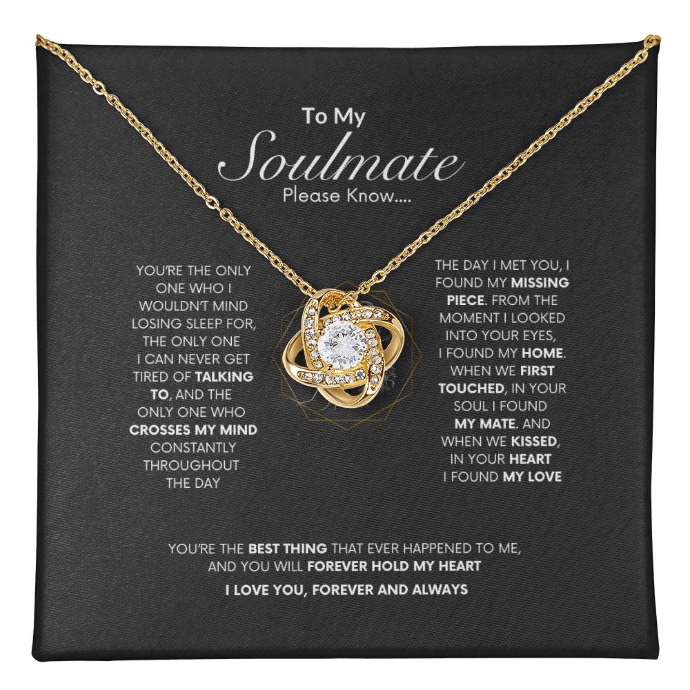 My Missing Piece  Necklace | Best Gift for Soulmate | Best Gift for Wife | Best Gift from Lover | Love Knot Necklace