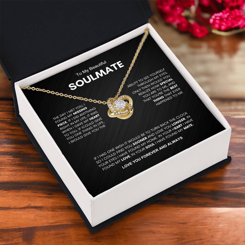 To My Soulmate  | Love Knot Necklace | Best gift for Wife | Best Gift for Spouse | Best Gift for Wedding Anniversary | Best gift to say I love you❤️🫶
