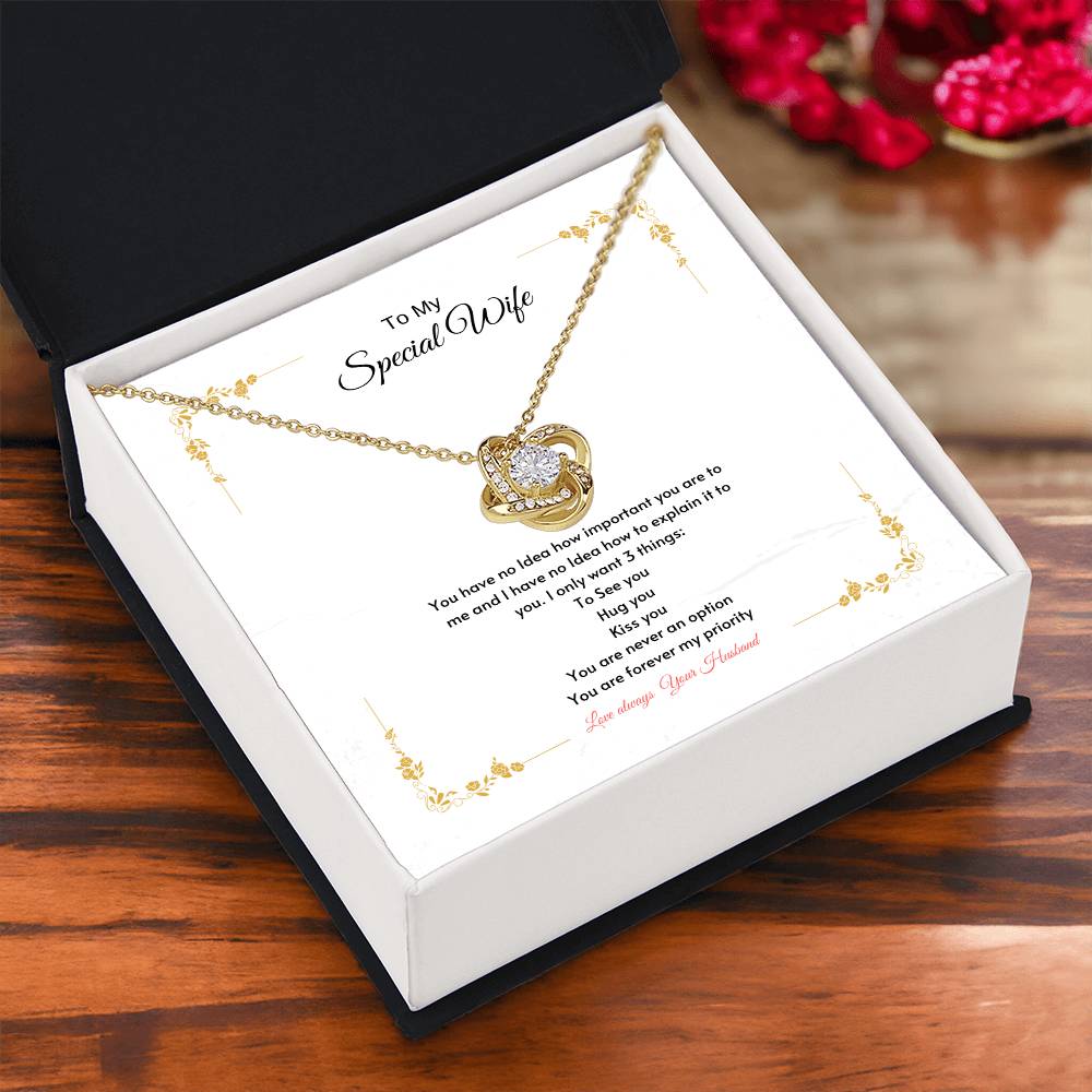 Special Wife Necklace | Special Love Necklace | Love Knot Necklace