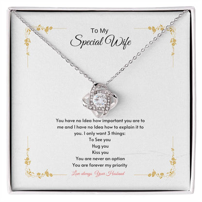 Special Wife Necklace | Special Love Necklace | Love Knot Necklace