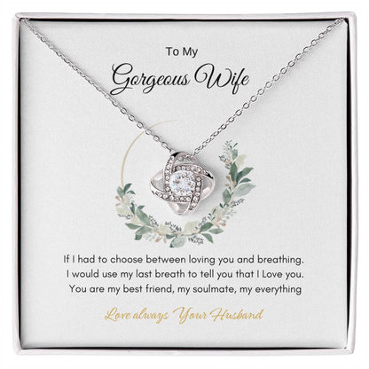 To My Gorgeous Wife |  Love Knot  Necklace | Best Gift for Wife | Best Gift for Soulmate | Best Gift for Marriage Anniversary | Best Gift for Lovers 👩‍❤️‍👨🥰
