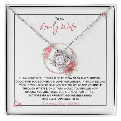 To My Lovely Wife l Love Knot Necklace | Best Gift for Soulmate | Best Gift for Spouse | Best Gift for Marriage Anniversary | Best Gift for Lovers 👩‍❤️‍👨🥰