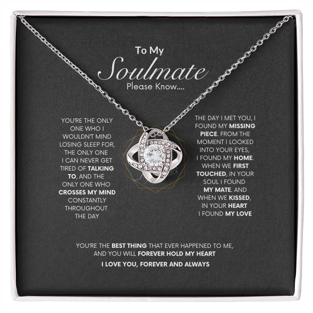 My Missing Piece  Necklace | Best Gift for Soulmate | Best Gift for Wife | Best Gift from Lover | Love Knot Necklace