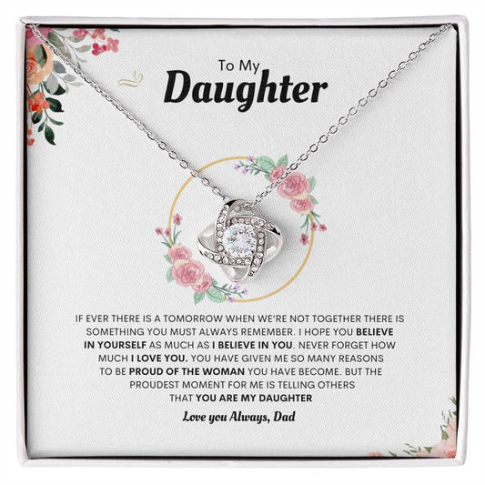 To My Daughter | Love knot  Necklace | Best gift for daughter | Best gift for daughters birthday | Best gift for daughters graduation | Best gift from Dad