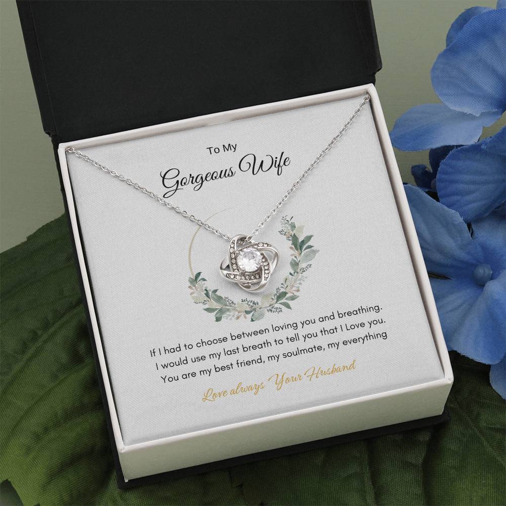 To My Gorgeous Wife |  Love Knot  Necklace | Best Gift for Wife | Best Gift for Soulmate | Best Gift for Marriage Anniversary | Best Gift for Lovers 👩‍❤️‍👨🥰
