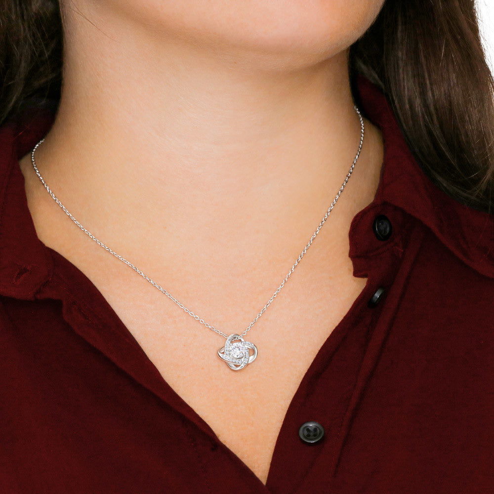 To My Beautiful Daughter | Best Gift for Daughter | Gift for daughters | Best gift for Graduation | Best Jewelry gift for Birthdays |  Love Knot Necklace