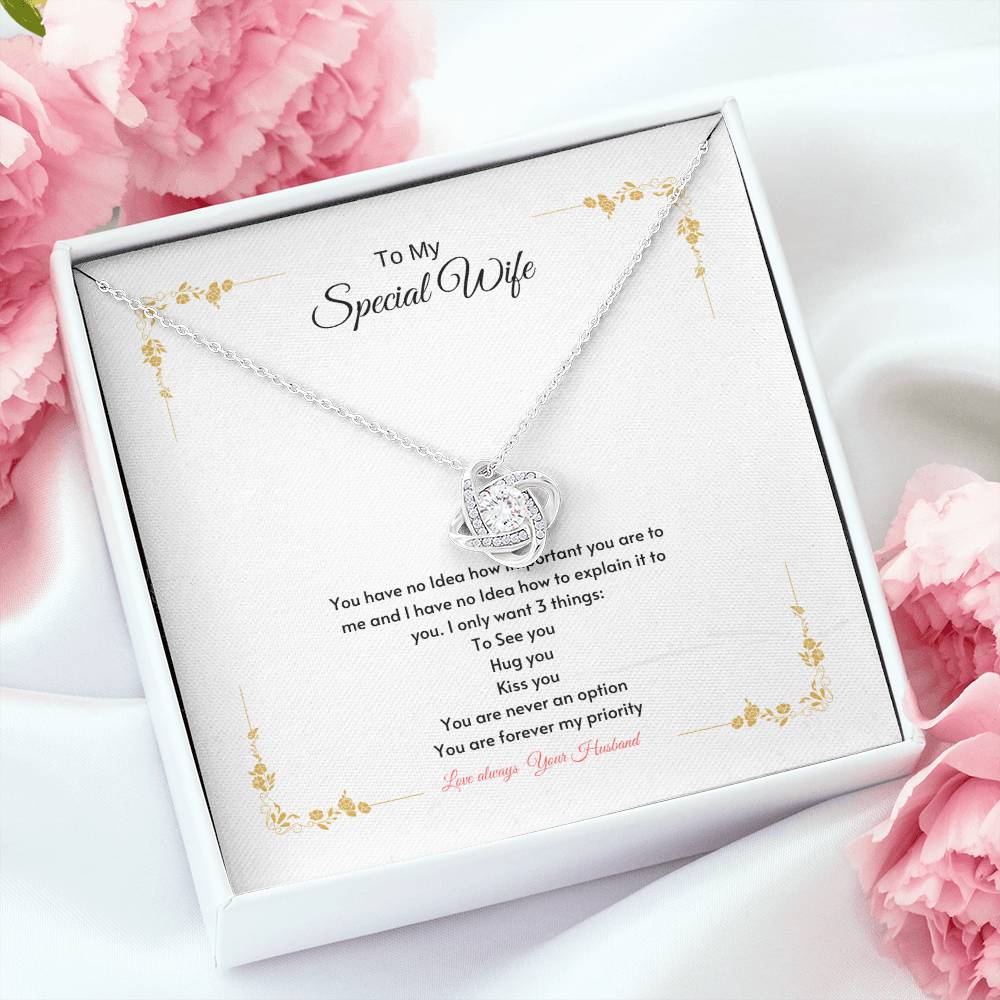 Special Wife Necklace | Special Love Necklace | Love Knot Necklace