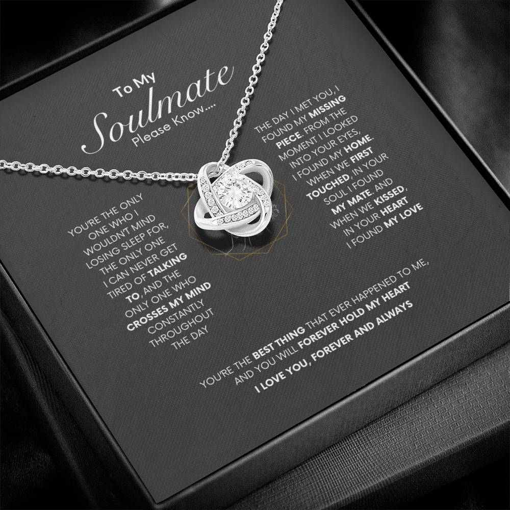 My Missing Piece  Necklace | Best Gift for Soulmate | Best Gift for Wife | Best Gift from Lover | Love Knot Necklace